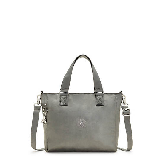 Kipling Venla Metallic Tote Tassen Grijs | België 1741NW